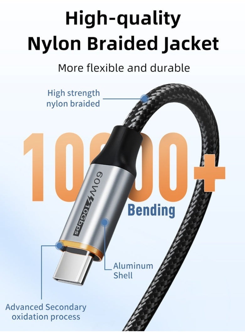 كابل تايم كابل كاربلاي متوافق مع آيفون 16 و15 و17 برو ماكس بلس، سلك شاحن سيارة USB-A إلى USB-C متوافق مع سامسونج نوت 20 - Image 4